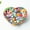 Multicolor, variant on Dnogom Heart-Shaped Resin Decor Bowl Tray, Transparent Stone Chip Pattern Bowl for Jewelry/Trinket Storage Valentine's Gift