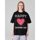 thumbnail image 4 of Valentine's Day Love Heart Tee, 100%cotton, Casual Round Neck Short Sleeve T-Shirt For All Seasons, Valentine's Day T-Shirts, 4 of 4