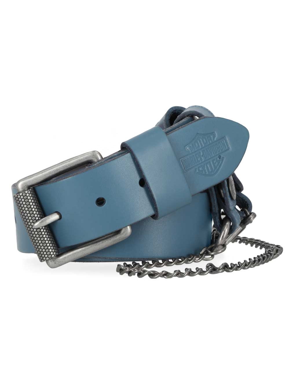 Harley Davidson Size 46 Leather Belt w Chrome Bar Shield Buckle 2005 Harley-Davidson® Men main image 4