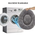 thumbnail image 3 of WATANIYA Calming Donut Dog Bed 30", Anti-Anxiety Cozy Soft Plush Faux Fur Round Pet Bed, Grey, 3 of 7