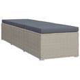 thumbnail image 3 of vidaXL Sun Lounger with Cushion Poly Rattan Gray (Set of 2), 3 of 4