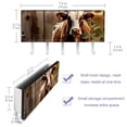 thumbnail image 3 of PhooArto Key Holder for Wall Decorative with 5 Key Hooks, Wood Board Cow Sunflower Holders Wall Mount Organizer with Mail Key Rack, Self Adhesive, 3 of 7