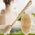 thumbnail image 3 of Cepillo de ducha con cerdas naturales para la espalda y mango largo de madera desmontable, cepillo exfoliante para piel seca, masaje corporal, cepillos de baño, 3 of 6