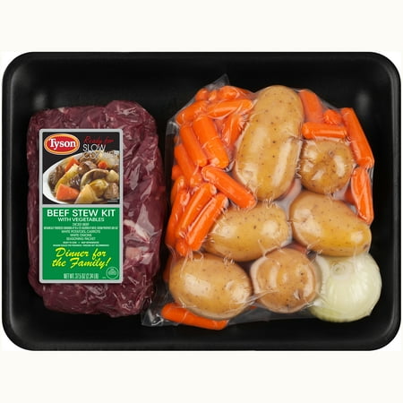 tyson kit beef stew vegetables tray oz