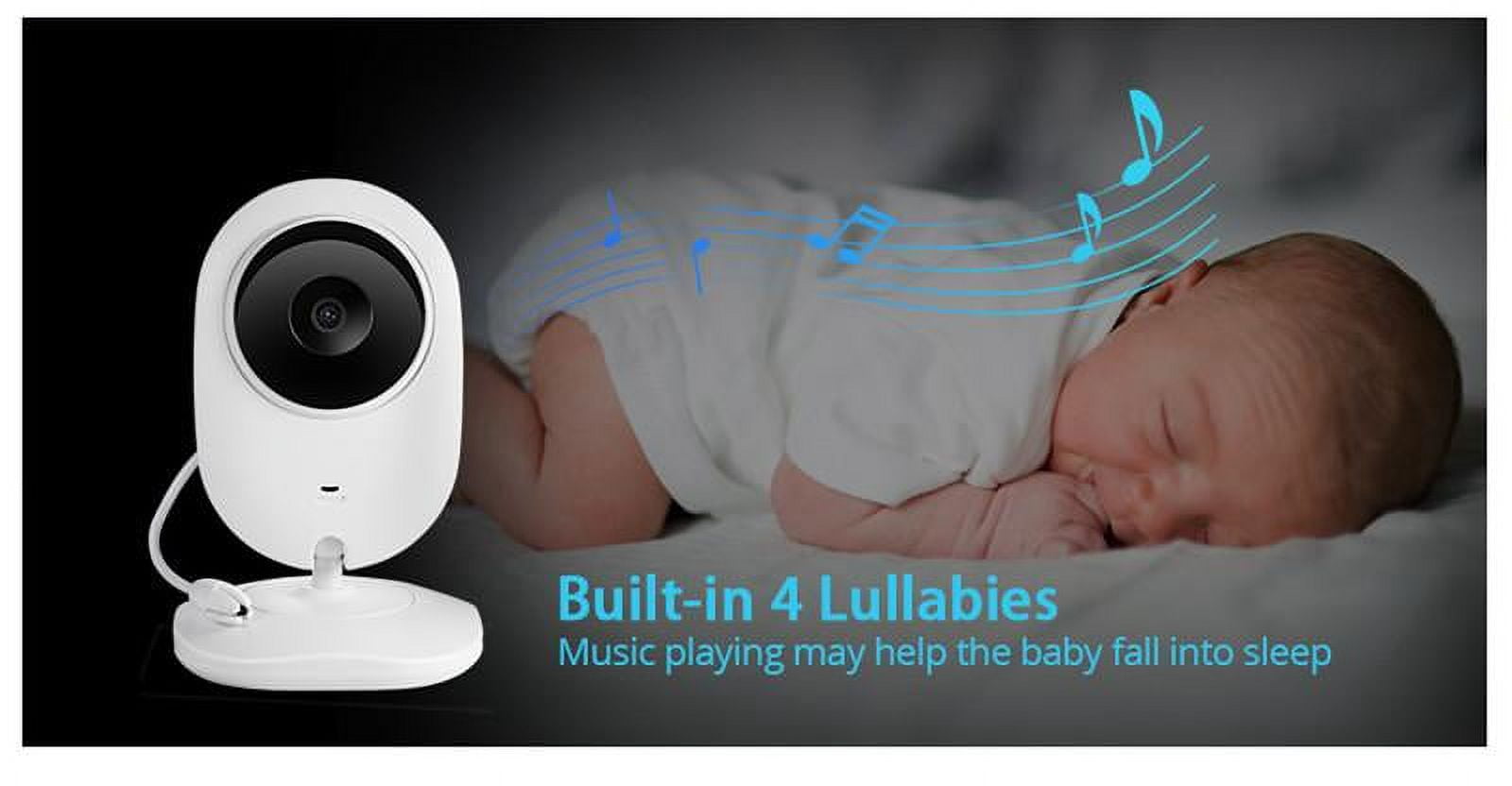 Gtekpros MB98 Baby Audio-Video Monitor 4.3"  Lullabies Pan-Tilt 2-Way Audio Temperature Monitoring   Night Vision Camera