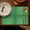 thumbnail image 5 of Green Christmas Snowflake Pattern Summer Placemats Table Placemats Set Of 4-Linen Kitchen Washable Placemats Table Mats 11.8"x17.7" Non-Slip Heat Resistant, 5 of 6