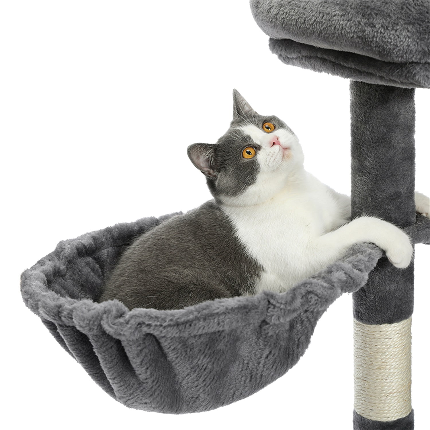 Pefilos 56" Cat Tree for Indoor Cats, Cat Condo for Multiple Cats, Cat Tree Tower for Adult Cats with Padded Plush Perch and Cozy Basket, Gray Pefilos 56" Cat Tree for Indoor Cats, Cat Condo for Multiple Cats, Cat Tree Tower for Adult Cats with Padded Plush Perch and Cozy Basket, Gray