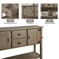 thumbnail image 6 of Tcbosik Console Table with 2 Doors, 48 inch Farmhouse Entryway Table with Open Shelf and 2 Storage Drawers, Sofa Table for Living Room, Hallway, Foyer, Rustic Color, 6 of 10
