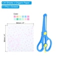 thumbnail image 2 of Uxcell 4inch Origami Paper Set, 24Pcs Luminous Square Paper, 12 Constellations Style, 2 of 6
