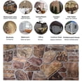 thumbnail image 5 of Dundee Deco 3D Wall Panels - Cladding, Shades of Brown Grey Stone Look Wall Paneling, Styrofoam Facing for Interior and Exterior Applications, DIY, SAMPLE, Size 10 x 10 in., 5 of 9