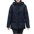 thumbnail image 2 of Sokhug Women's Winter Coat Thicken Quilted Puffer Jacket Warm Parka with Removable Hooded Black, 2 of 7