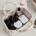 thumbnail image 5 of Yucurem Boho Fabric Storage Basket with Handles, Portable Quilted Baskets for Storages, Foldable Floral Laundry Organizer Bin for Home Picnic Shopping Travel, 8.86"x4.92"x4.92", 5 of 6