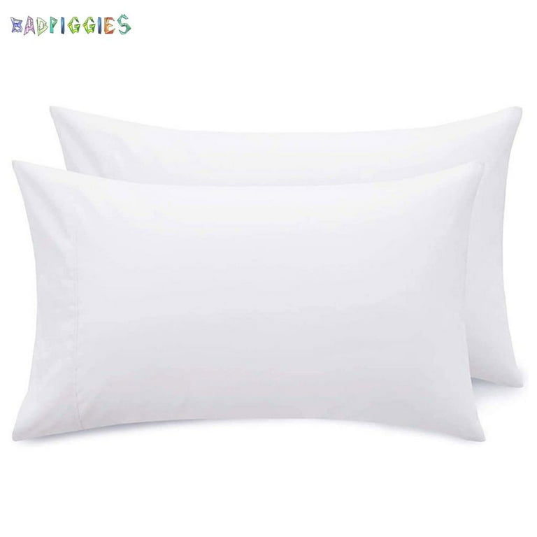 100% Cotton Percale Standard Pillowcases 2 Pack, White 600...