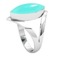 thumbnail image 2 of Natural Aqua Chalcedony Ring 925 Sterling Silver Handmade Jewelry, 2 of 9