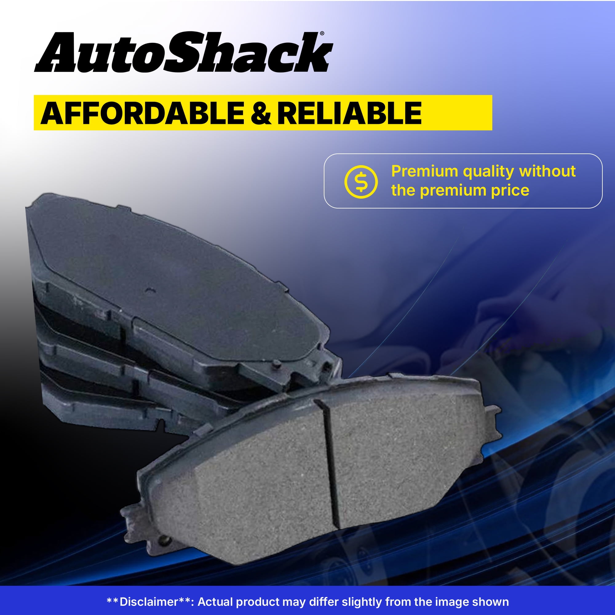 AutoShack Front Ceramic Brake Pad Set for Chevrolet & GMC, Silverado 1500 2005-2018 Sierra 1500 2005-2018 Tahoe 2007-2020 Yukon 2007-2020, 4WD RWD AWD V6 4.3L V8 4.8L 5.3L 6.0L 6.2L