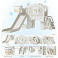 thumbnail image 2 of 11 in 1 Toddler Slide, Kids Indoor Slide for Toddlers 1-3 Years Old, Pipleo Toddler Indoor Playground with Drawing Board, Ring Toss, Basketball Hoop and Storage, 2 of 8