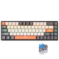 thumbnail image 1 of Graflsoa Clavier Mécanique GK-690 à 68 Touches avec Commutateur Bleu, Mélange Gris & Jaune & Orange, Rétroéclairage RVB, USB-C, Design Compact, 1 of 6