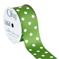 thumbnail image 2 of (2 pack) Offray Ribbon, Apple Green with White Polka Dot 1 1/2 inch Grosgrain Polyester Ribbon for Sewing, Crafts, and Gifting, 9 feet, 1 Each, 2 of 6