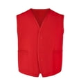 thumbnail image 3 of TOPTIE 5 Pack Button Up Waistcoat Two Pocket Unisex Vest Volunteer Work Vest-Red-XL, 3 of 5