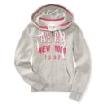 thumbnail image 1 of Sudadera con capucha Aeropostale New York FZ para mujer gris grande, 1 of 2