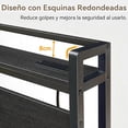 thumbnail image 4 of Cabecera Matrimonial con Regleta y Luces LED, Cabecera Cama Matrimonial con Repisa, Recamara Matrimoniales, Altura Ajustable, Marco de Metal, Estilo Industrial, Fácil de Armar, Marrón Rústico, 4 of 4