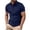 Navy, variant on YAYUBA Mens Polo Shirts Short Sleeve Cotton Basic Tee Button Collar V Neck Big and Tall Business Casual Polo Shirts Quick Dry Active Fit Relaxed Fit Work Short Sleeve