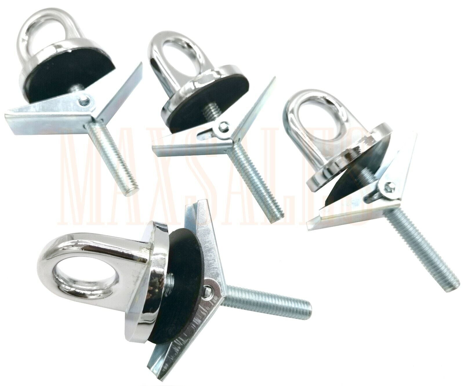 4pc METAL AUTOMOTIVE CAR TRUCK BED ANCHOR POINTS & BOLT TIE DOWN HOOKS