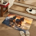 thumbnail image 4 of Fmbmuo Entryway Rug Multicolor Waterproof Rectangle Horse Print indoor/Outdoor Decorations, Non-Slip Absorbent Modern Floor Mats 16 x 24 inch, 4 of 5