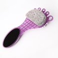 thumbnail image 4 of Dual Side 4 In 1 In Plastic Purple Handle Foot Shape Pedicure Care Foot File Calluses Remover Pumice Brush Stone, 4 of 5