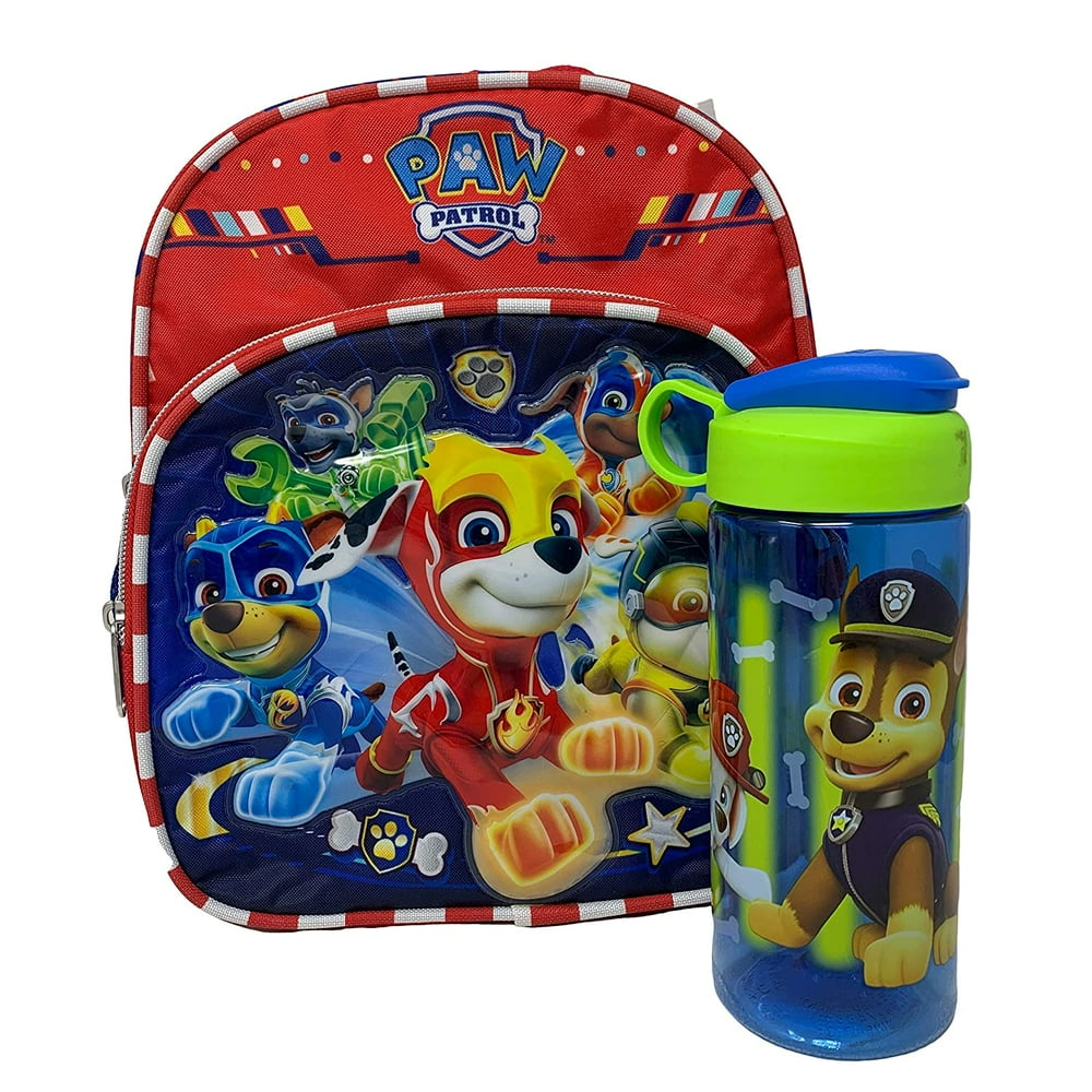 PAW Patrol Mighty Pups Paw Patrol 11" Mini Backpack Plus Water Bottle
