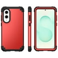 thumbnail image 2 of ELEHOLD Rugged Case for Samsung Galaxy S25 Edge Hard PC Soft Silicone Hybrid Shockproof Scratch-Resistant Anti-Fingerprint Slim Thin Case For Samsung Galaxy S25 Edge,Red, 2 of 7