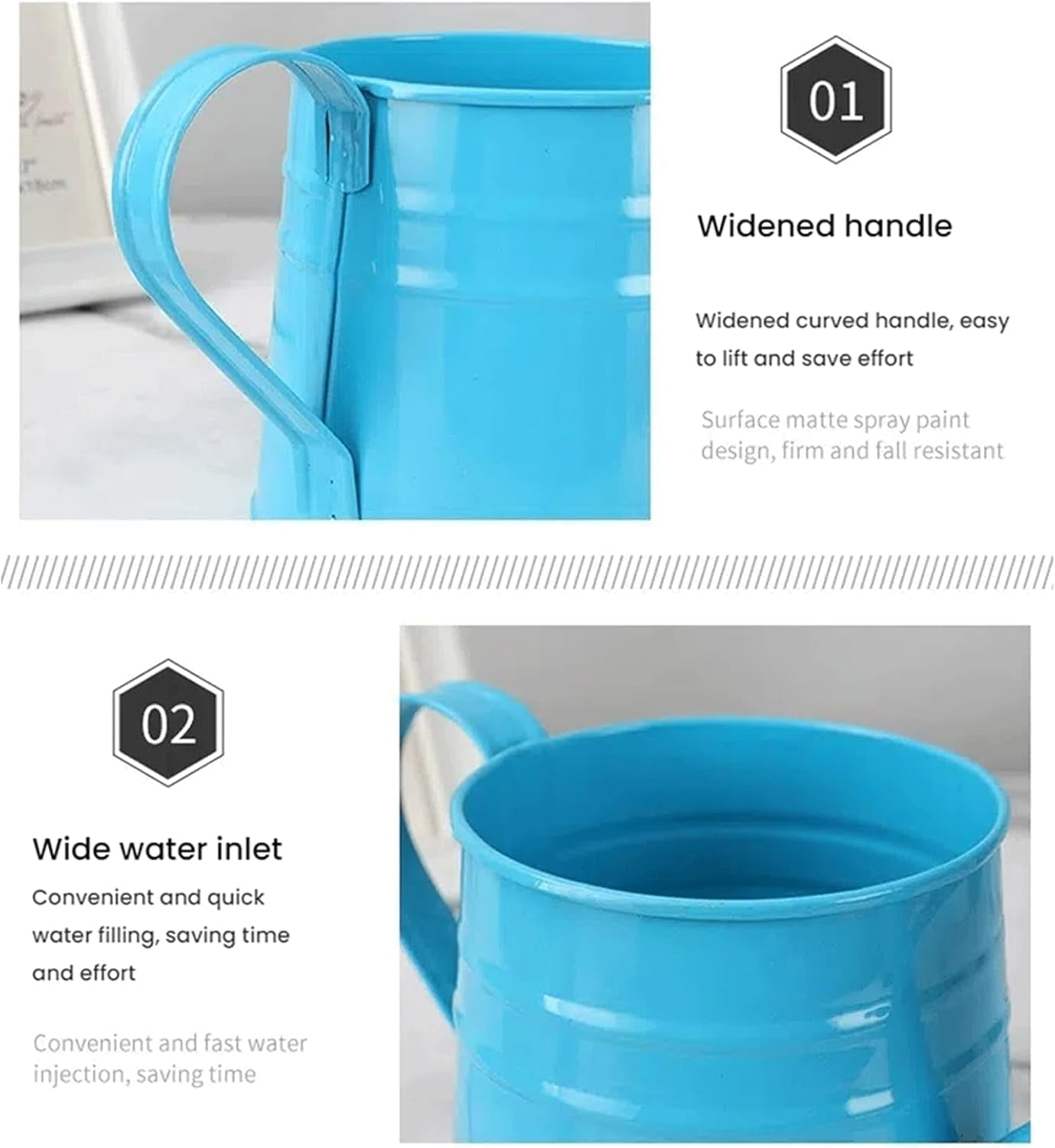 Watering Can Gardening Tool Accessories, Sprinkling Can 1L Metal Flower Garden Watering Can for Outdoor Indoor Plants Lawn Garden