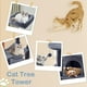 thumbnail image 5 of EDX Torre Cat Tree de 44" para Gatos de Interior, Torre de Escalada Duradera de Varios Niveles, Casa para Mascotas con Rascador de Sisal Natural, Condominio Acogedor, Plataforma Extendida, Juguete para Gatitos y Hamaca, Gris Oscuro, 5 of 7