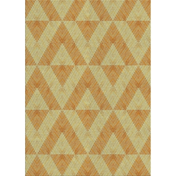 Ahgly Company Machine Washable Indoor Rectangle Transitional Chrome Gold Yellow Area Rugs, 6' x 9'
