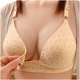 thumbnail image 2 of CFLVAEK Front Closure Nursing Bras for Women Ultra Comfortable Wireless Maternity Bra Full Coverage Pregnancy Bras Lightly Cotton Bralette Yellow L, 2 of 4