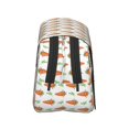 thumbnail image 3 of Disketp Cute Carrot Print Estuche de Lápices de Doble Capa con Tapa Abatible y Cremallera, Organizador Escolar para Adolescentes y Adultos, 3 of 7