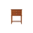 thumbnail image 3 of Nightstand - Bedroom Storage with Shelf & Dovetail Drawers - Stylish Nickel Hardware, 3 of 7