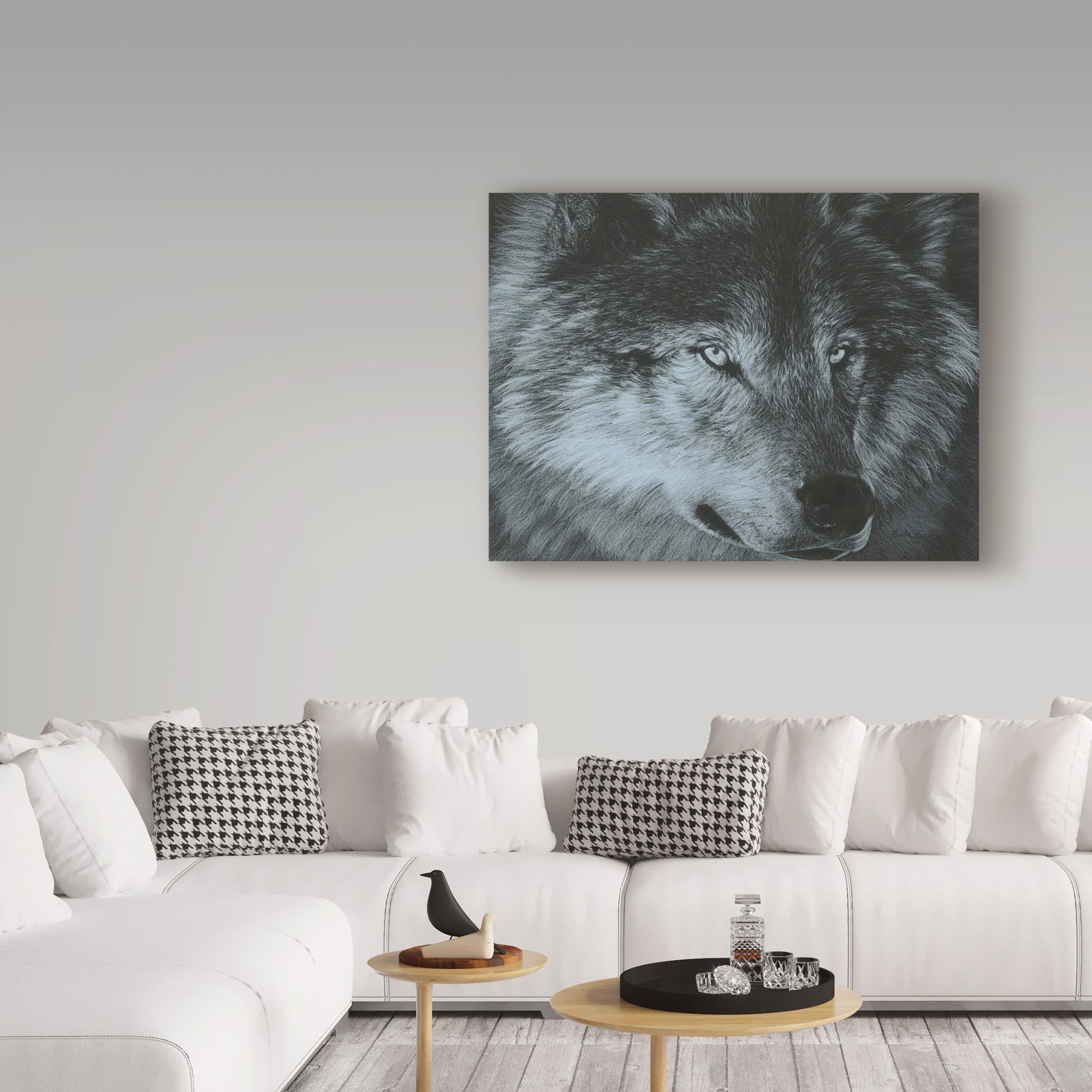 Trademark Fine Art 'Dark Wolf' Canvas Art by Carla Kurt