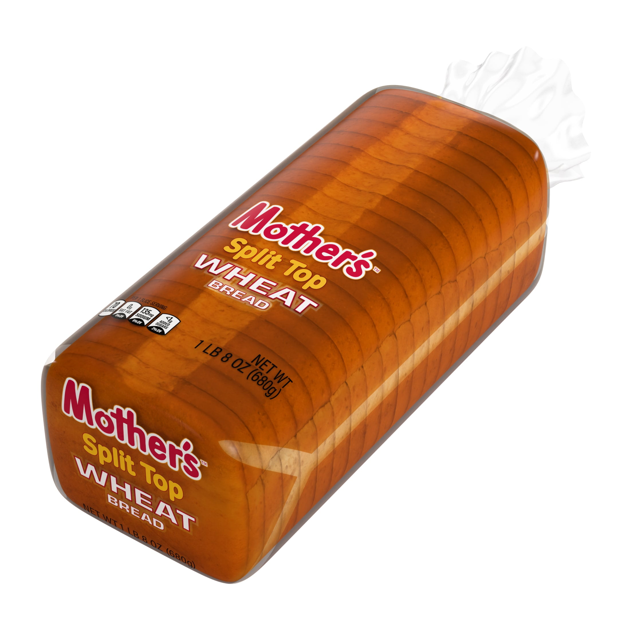Mother's Split Top Wheat Bread, 24 oz, Wheat Bread, Bag