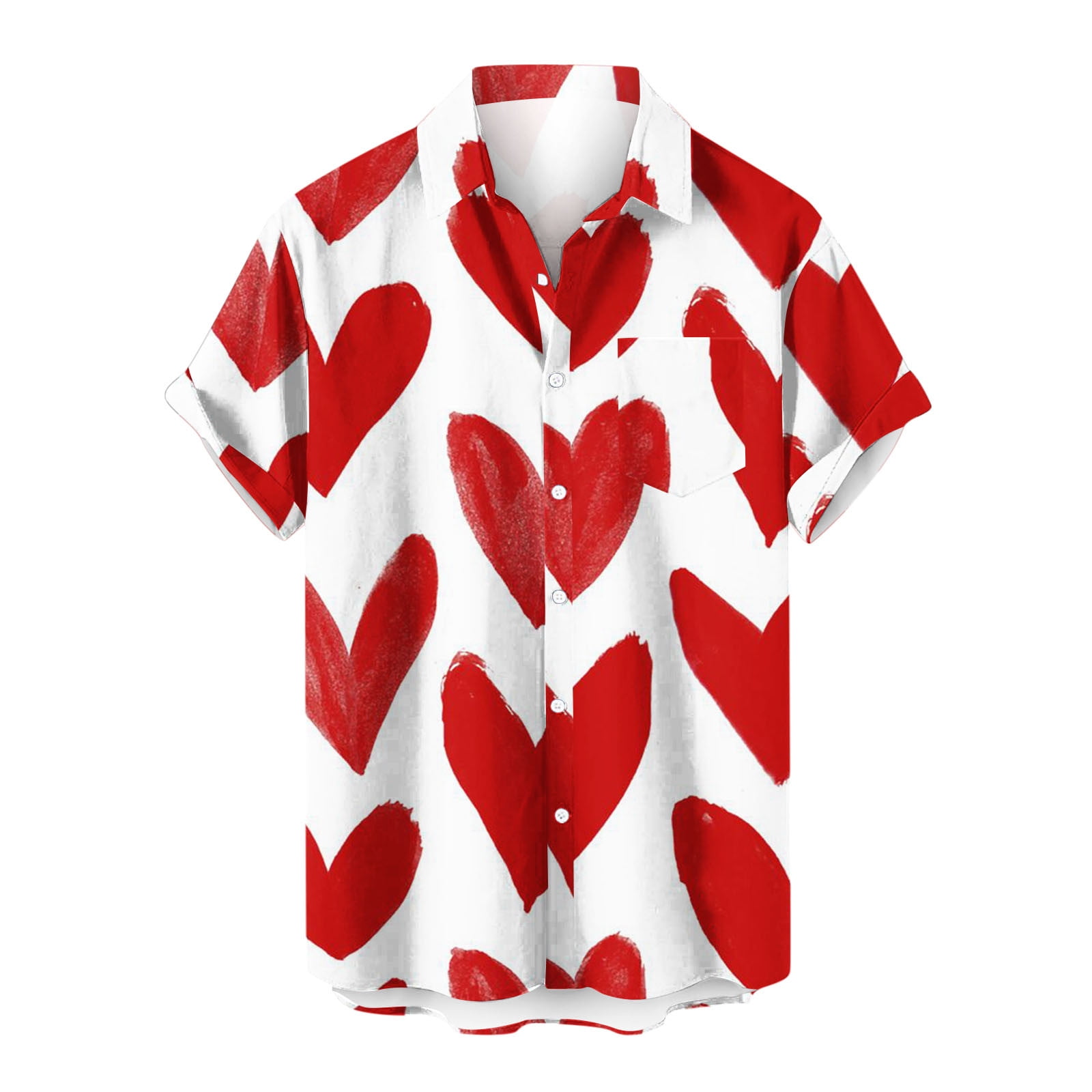 Red And White Polka Dots Men T-shirt Women All Over Print Fashion