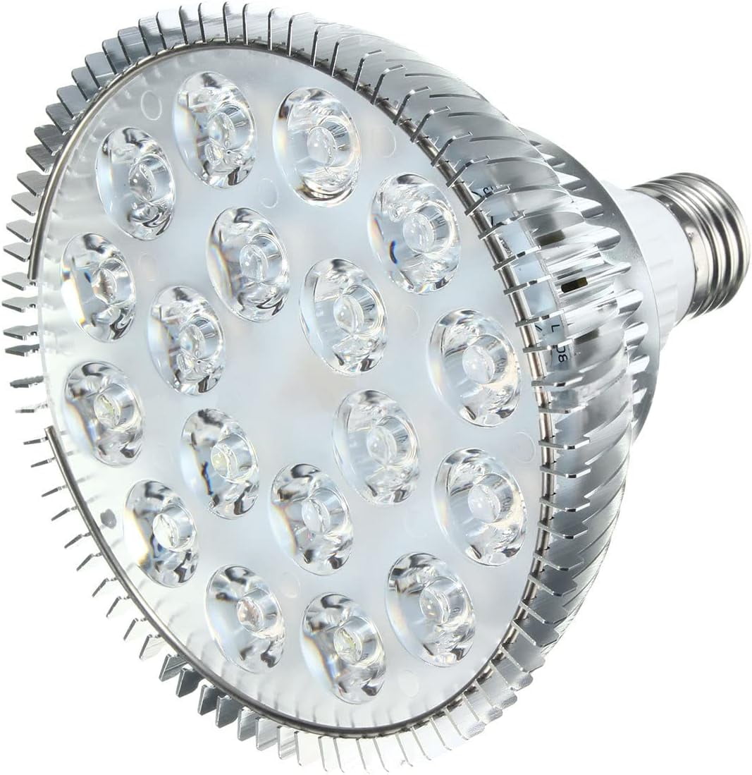 Elitzia Infrared Lamp Bulb 660nm Red and 850nm Near Infrared Bulb Accessory 24W White Colour AL Base E26 E27 Type Infrared Light Device ETPAR38 (White)