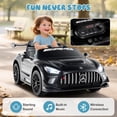 thumbnail image 2 of Costway Ride on Car Licensed Mercedes-AMG GT3 Kids Car with Remote Control 3 Speeds Black, 2 of 10