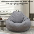 thumbnail image 5 of 3 Sizes Large Bean Bag Sofa Cover with Pockets Lounger Chair Sofa Living Room Furniture Beanbag Bed for Adults Kids Just Cover No Filling, 5 of 9