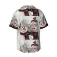 thumbnail image 2 of Disketp Men's Hawaiian Christmas Snowman With Hat Print Shirts Button Down Holiday Beach Shirts-XX-Large, 2 of 7