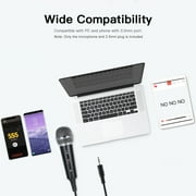 Ammoon PC/Phone Microphone,3.5mm Plug+Play Home Recording Studio Equipment for Live Broadcast Conferencing Chatting