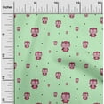 thumbnail image 1 of oneOone Viscose Chiffon Fabric Dot & Cartoon Owl Bird Decor Fabric Printed BTY 42 Inch Wide, 1 of 4