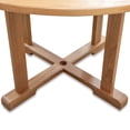 thumbnail image 3 of HomeRoots 476414 48 in. Brown Round Solid Teak Wood Dining Table, 3 of 5