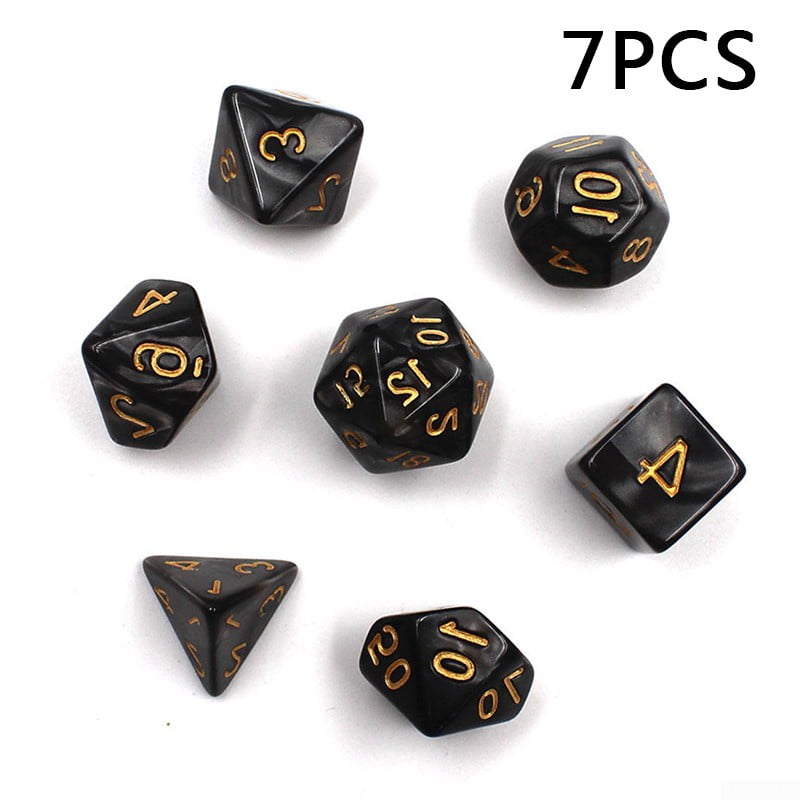 Polyhedral Dice 7 types Board Game 1Set 7pcs Game Maker 4/6/8/10/12/20