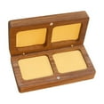 thumbnail image 4 of Caja de madera para anillos, expositor de anillos de nogal negro, joyero portátil Forro de champán, 4 of 9