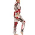 thumbnail image 5 of Defitshape Women's Fuzzy Flannel Fleece Onesies Pajama Family Onesie Soft Home Stretch Loungewear Grey Small, 5 of 5
